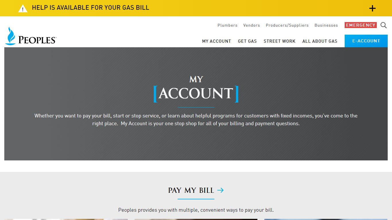 My Account | Peoples Gas | Pay Your Gas Bill